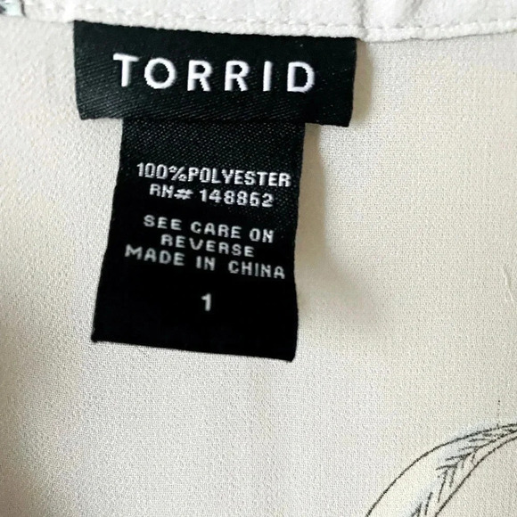 TORRID | Lexie Grey Sheer Floral Babydoll Tunic High-Low Tunic Plus Top Size 1X - Picture 7 of 8